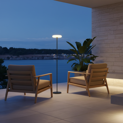 HaloGlow | Modern Stylish Solar Outdoor Garden Floor Lamp