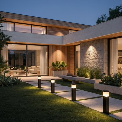 Luminara | Modern Sleek Outdoor Garden Bollard Light Fixture