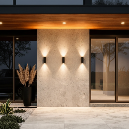 Modern Outdoor Wall Sconce | Waterproof Up & Down Architectural Lighting