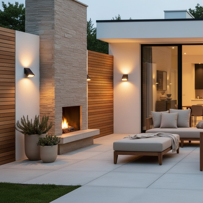 Solar Outdoor Wall Lantern | Waterproof Adjustable LED Garden Light