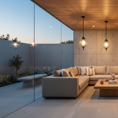 Lunara | Elegant Retro Aluminum Outdoor Hanging Pendant Light Fixture