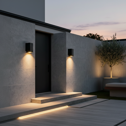Luminara | Modern Black Outdoor Up Down Wall Lights Sconce