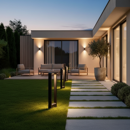 Nocturna | Elegant Minimalist Black Outdoor Garden Lights Bollard Fixture