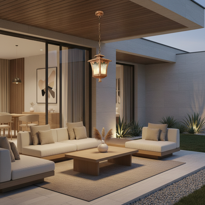 AquaVista | Stylish Retro Outdoor Glass Chandelier Light Fixture