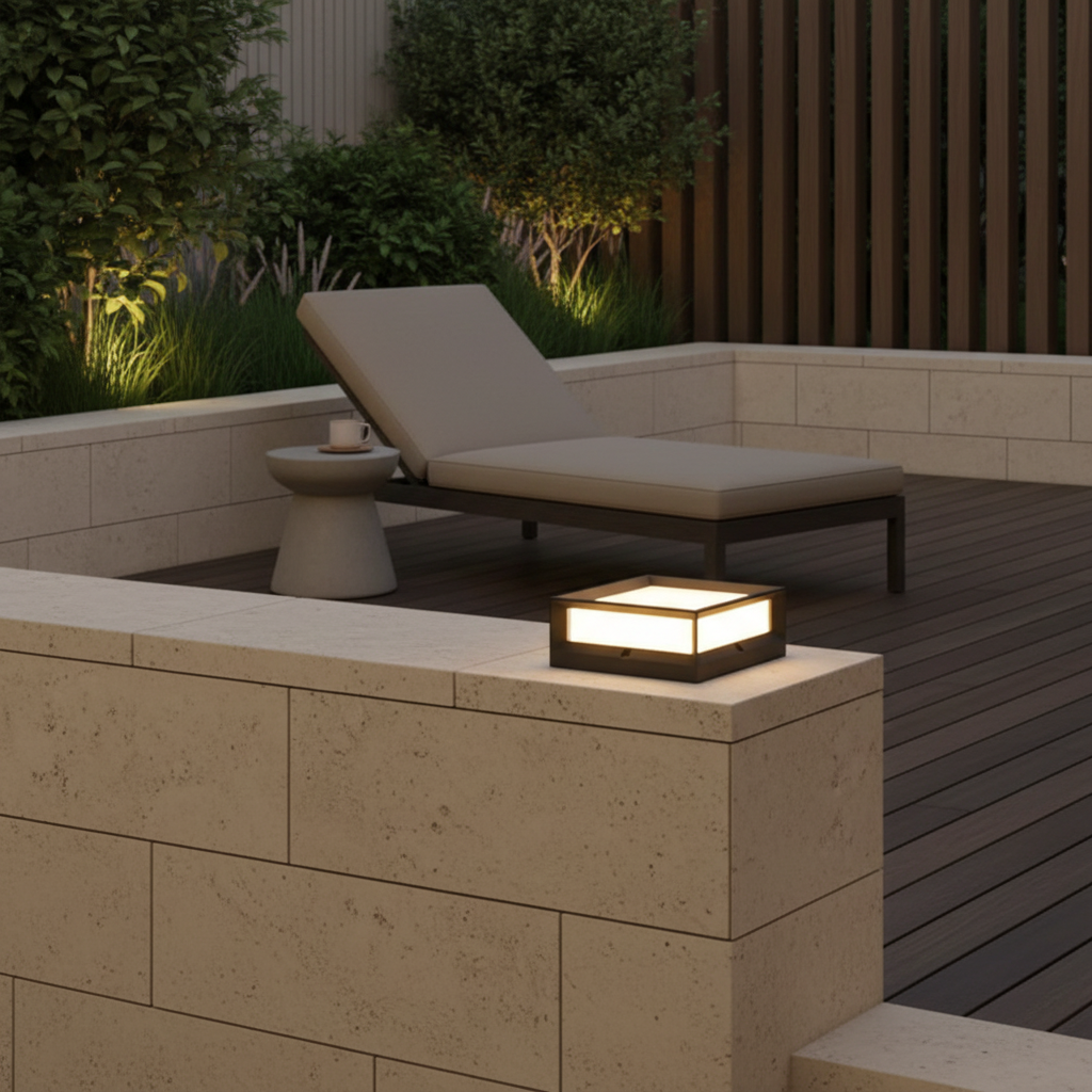 Luminara | Modern Elegant Solar Garden Pillar Light Fixture
