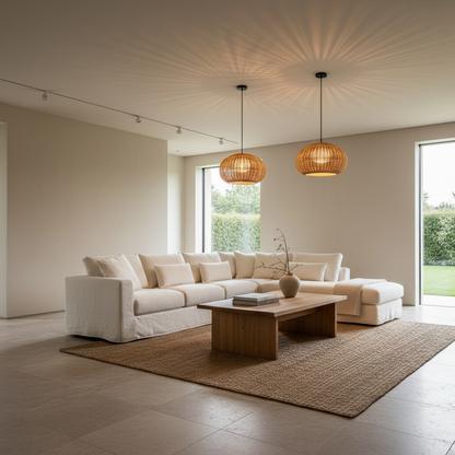 RattanGlow | Elegant Natural Woven Outdoor Wall Lights for Patios