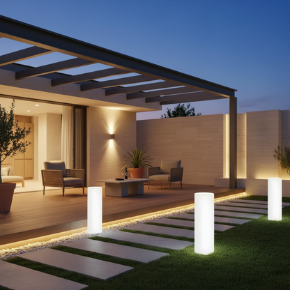 Contemporary LED Outdoor Lamp | Waterproof Color Changing Ambient Light