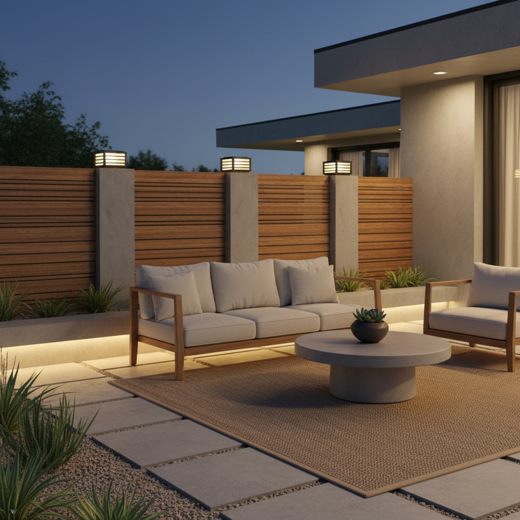 Luminara | Stylish Modern Outdoor Pillar Light with LED Glass Shade