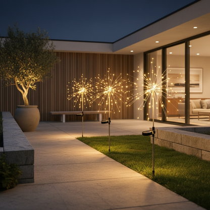 Luminara | Dynamic Elegant Solar Garden Lights with Starburst Effect