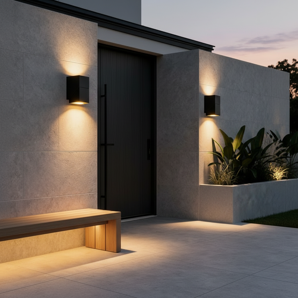 Luminara | Modern Black Outdoor Up Down Wall Lights Sconce