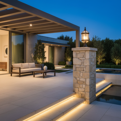 Luminara | Elegant Retro Aluminum Outdoor Wall Lights for Classic Illumination