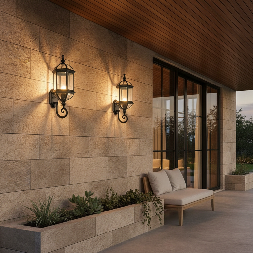 Luminara | Elegant Retro Aluminum Outdoor Wall Lights for Classic Illumination