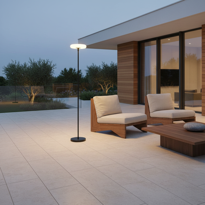 HaloGlow | Modern Stylish Solar Outdoor Garden Floor Lamp