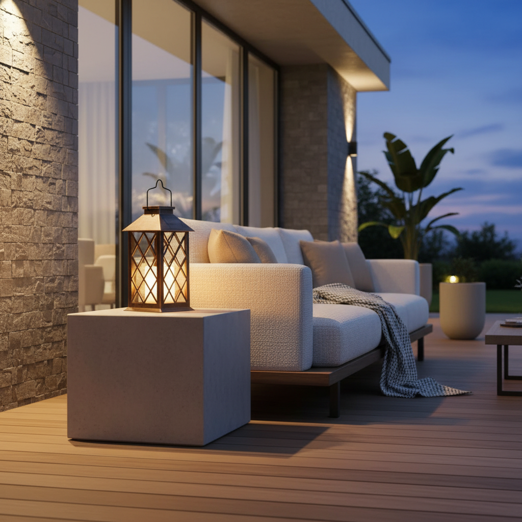 BronzeGlow | Elegant Antique Outdoor Solar Lantern for Garden Illumination