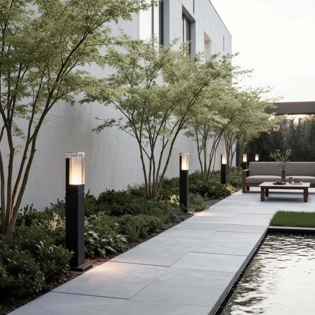 CubicLight | Modern Minimalist Aluminum LED Bollard Light for Outdoors