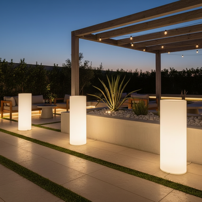 Contemporary LED Outdoor Lamp | Waterproof Color Changing Ambient Light