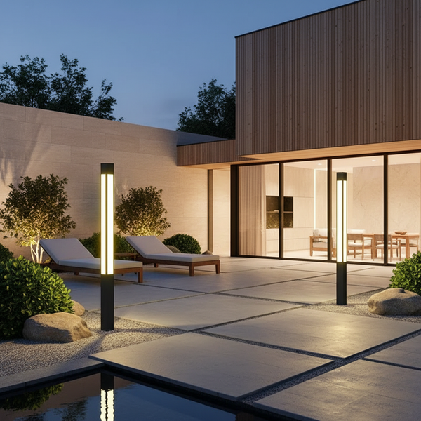 Luminara | Stylish Modern Solar Garden Bollard Outdoor LED Light