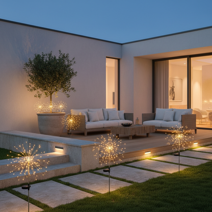 Luminara | Dynamic Elegant Solar Garden Lights with Starburst Effect