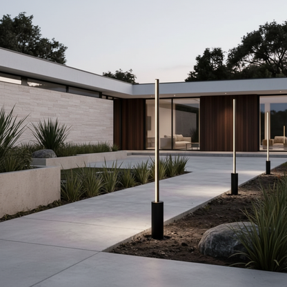Luminara | Stylish Waterproof Stainless Steel Outdoor Floor Lamp