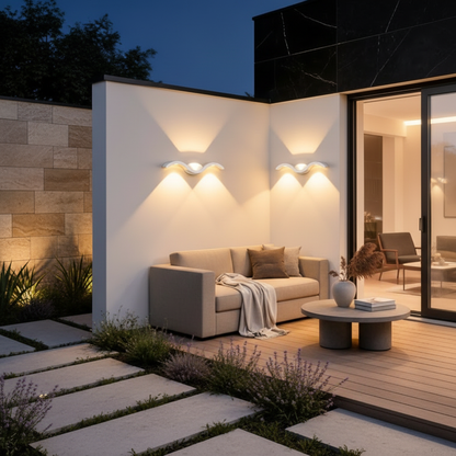 SeagullWave | Modern Up-Down Outdoor Wall Sconce for Dynamic Illumination