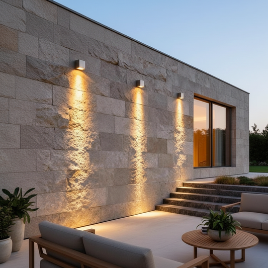 Luminara | Modern Waterproof Outdoor Wall Light with Optical Lens