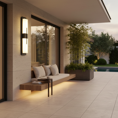 Luminara | Stylish Waterproof Black Outdoor Wall Lantern Fixture