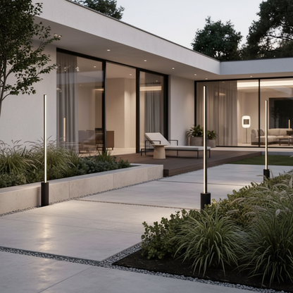 Luminara | Stylish Waterproof Stainless Steel Outdoor Floor Lamp