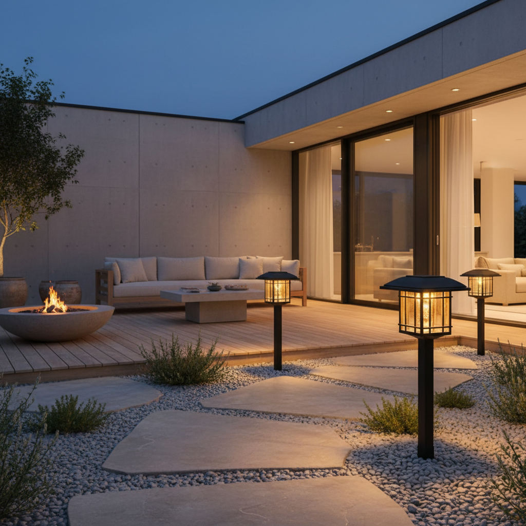 Luminara | Vintage Solar Outdoor Garden Path Lights with Warm White Illumination