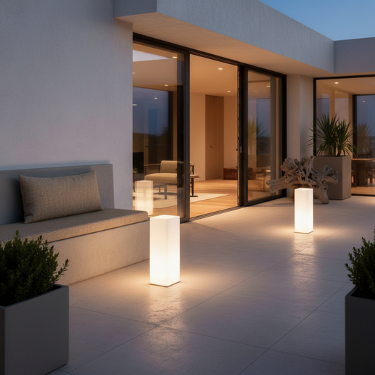 Modern Outdoor LED Floor Lamp | Waterproof Remote Control Ambient Light