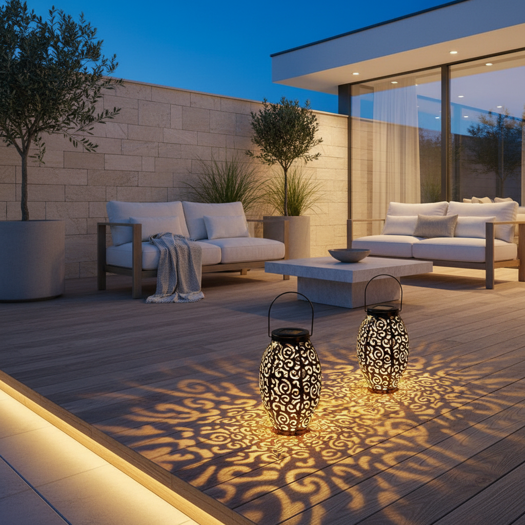 Luminara | Elegant Vintage Copper Outdoor Solar Lanterns for Garden