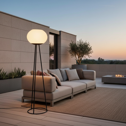 Solar LED Outdoor Floor Lamp | Waterproof Garden Light with Adjustable Glow