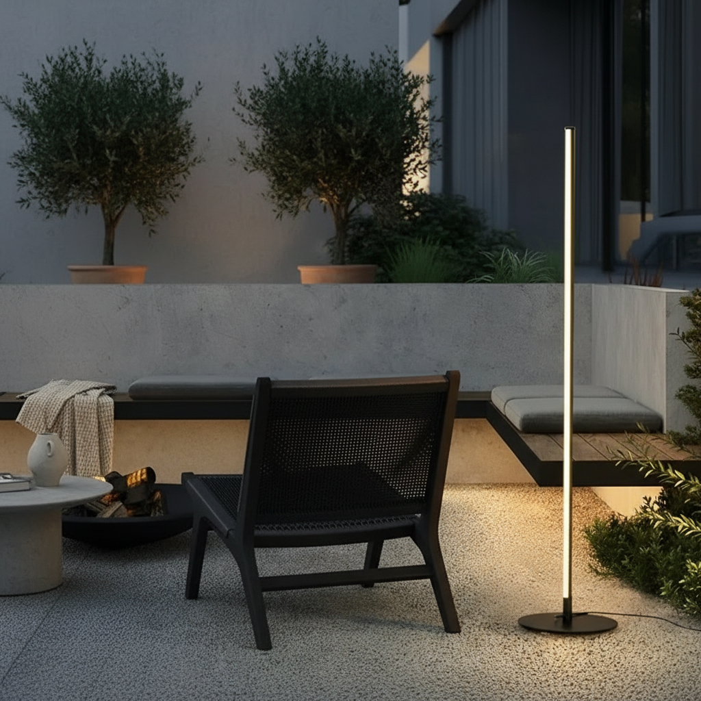 Modern Linear Outdoor Floor Lamp | IP65 Waterproof LED Garden Light