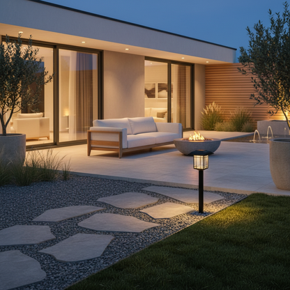 Luminara | Vintage Solar Outdoor Garden Path Lights with Warm White Illumination