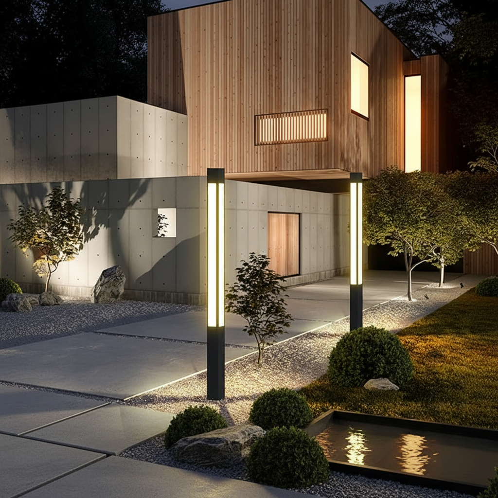 Luminara | Stylish Modern Solar Garden Bollard Outdoor LED Light