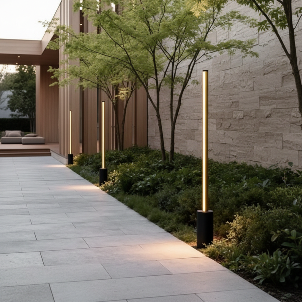 Luminara | Stylish Waterproof Stainless Steel Outdoor Floor Lamp