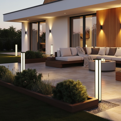 Luminara | Stylish Modern Solar Garden Bollard Outdoor LED Light