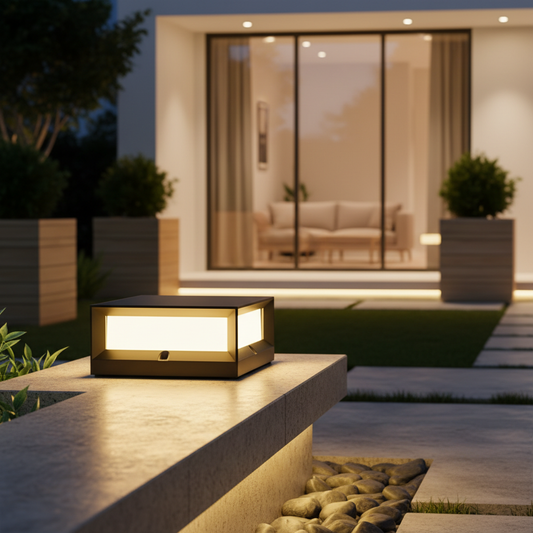 Luminara | Modern Elegant Solar Garden Pillar Light Fixture