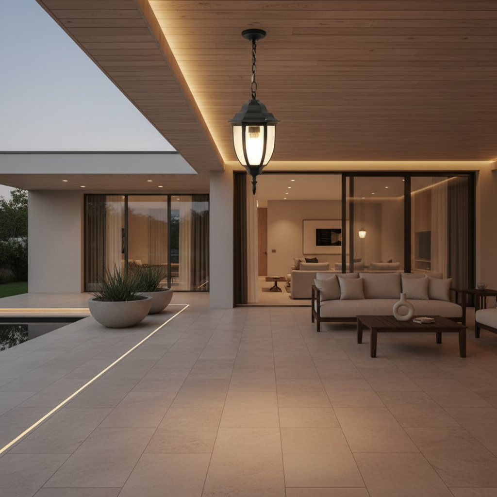 AluminaGlow | Stylish Waterproof Glass Outdoor Chandelier Lighting