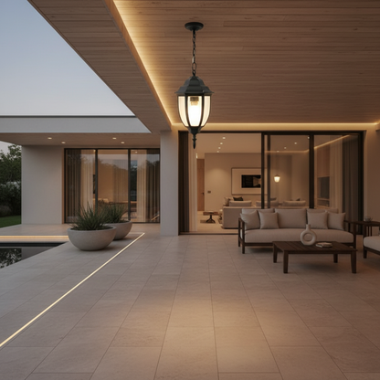 AluminaGlow | Stylish Waterproof Glass Outdoor Chandelier Lighting