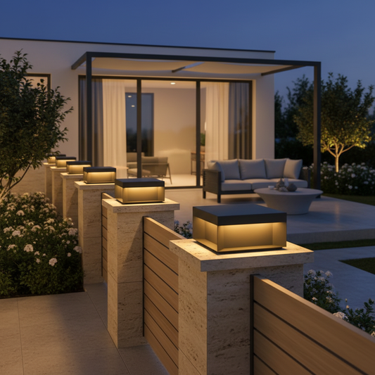 Luminara | Modern Sleek Stainless Steel Solar Deck Lights with LED Illumination