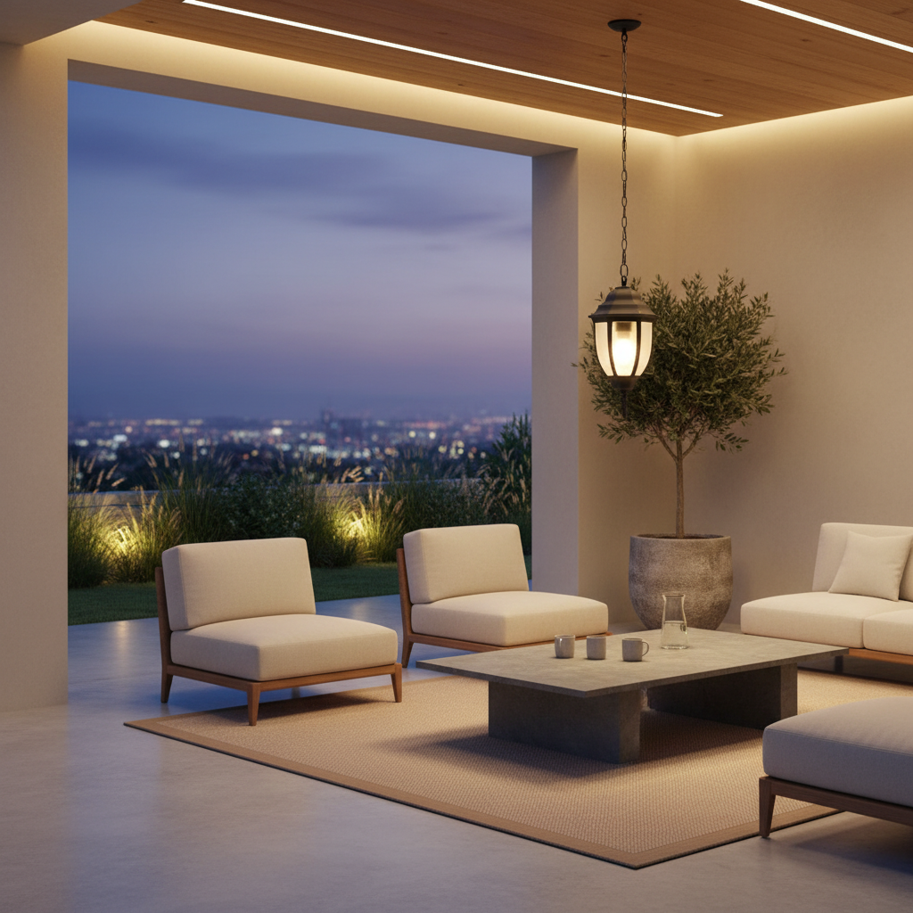 AluminaGlow | Stylish Waterproof Glass Outdoor Chandelier Lighting
