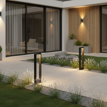 Nocturna | Elegant Minimalist Black Outdoor Garden Lights Bollard Fixture