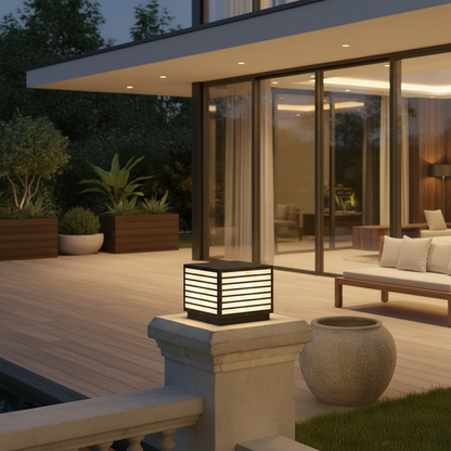 LumiaStone | Elegant Weatherproof Solar Outdoor Pillar Light