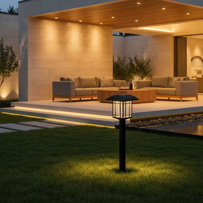 Luminara | Vintage Solar Outdoor Garden Path Lights with Warm White Illumination