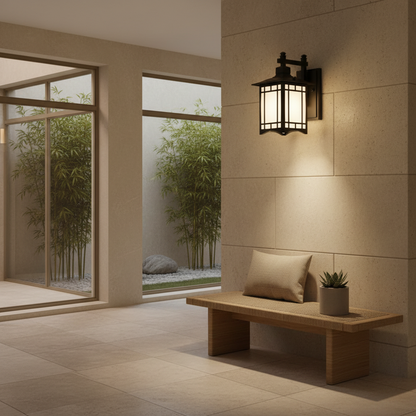Luminara | Stylish Durable Outdoor Wall Sconce with Glass Shade