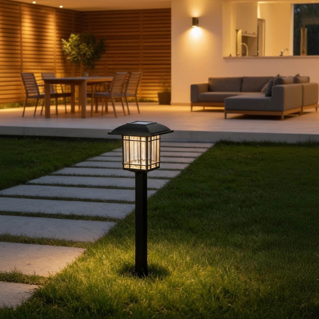 Luminara | Vintage Solar Outdoor Garden Path Lights with Warm White Illumination