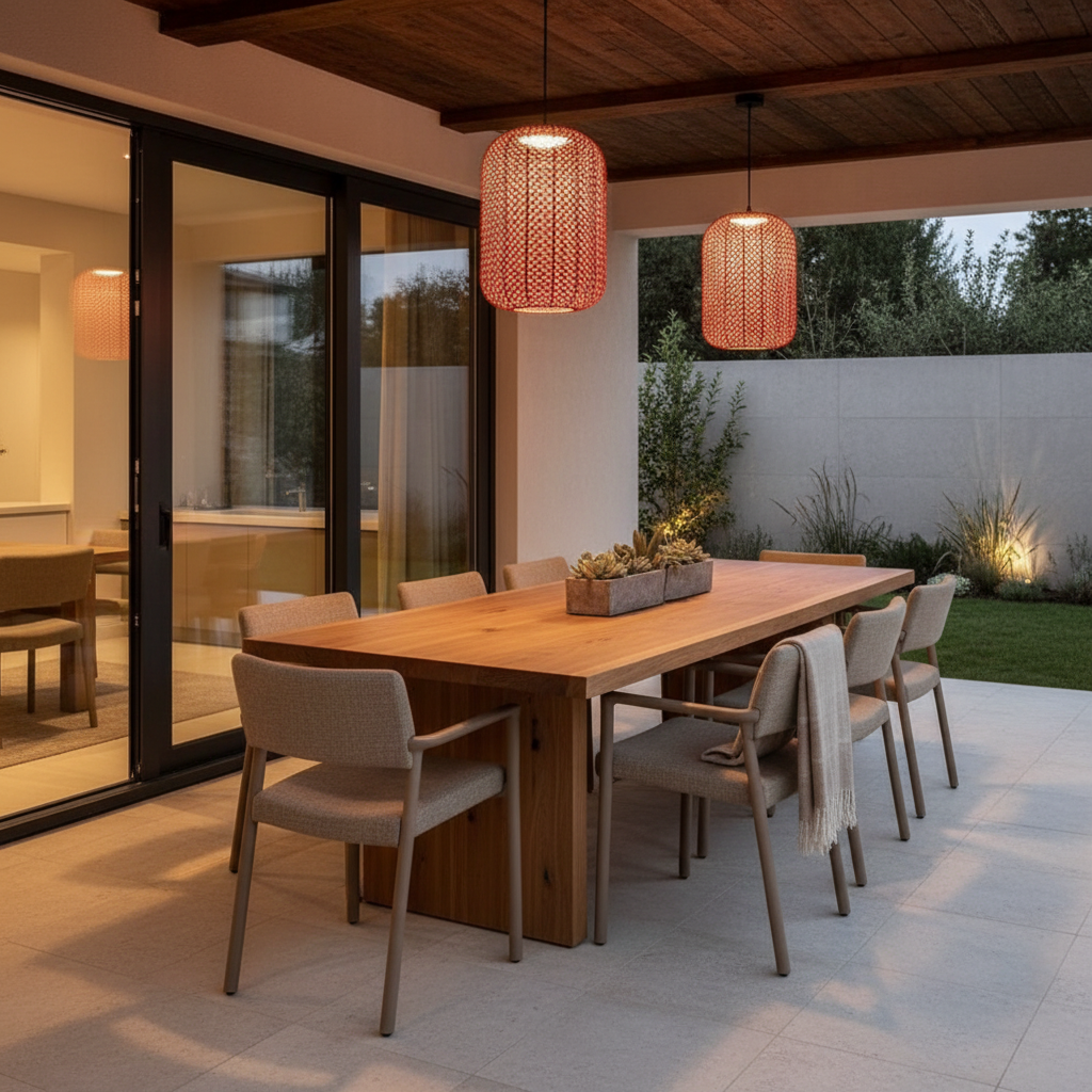 RattanGlow | Stylish Waterproof Outdoor Pendant Light Fixture