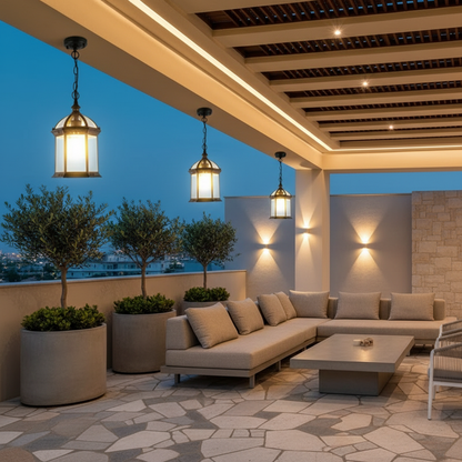 Luminara | Elegant Retro Aluminum Outdoor Wall Lights for Classic Illumination