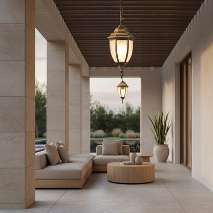 AluminaGlow | Stylish Waterproof Glass Outdoor Chandelier Lighting