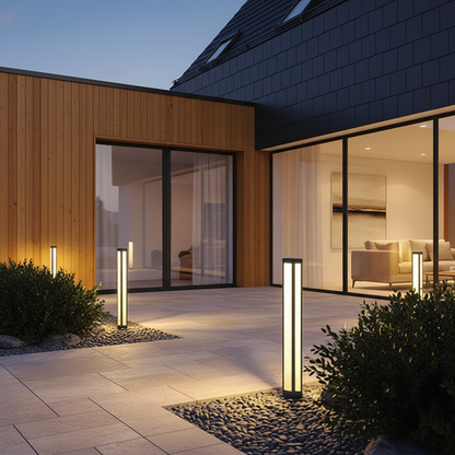 Luminara | Stylish Modern Solar Garden Bollard Outdoor LED Light